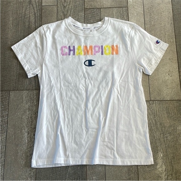 Champion Colorful Logo Athletic T-Shirt Size Medium. - Picture 2 of 6